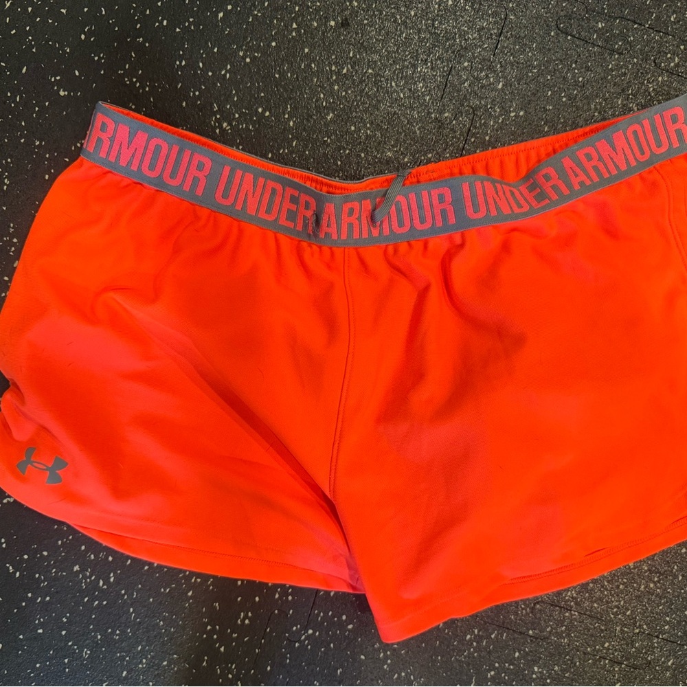 Under Armour Women's Bright Orange Athletic Shorts